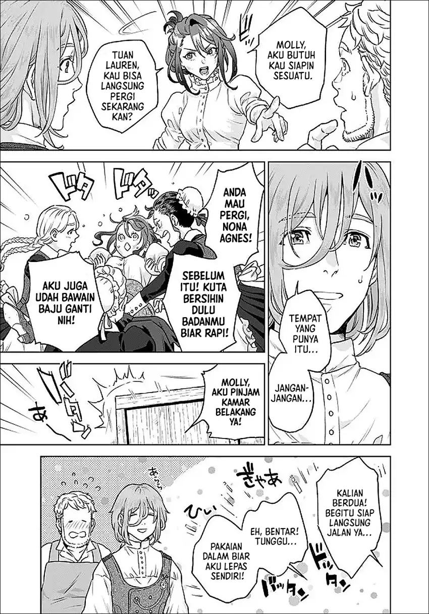 Shounin Reijou Agnes Henkyou ni Tsuihou Sareta Akuyaku Reijou wa Shousai o Hakki Shi Nariagaru Chapter 5.1 Gambar 6