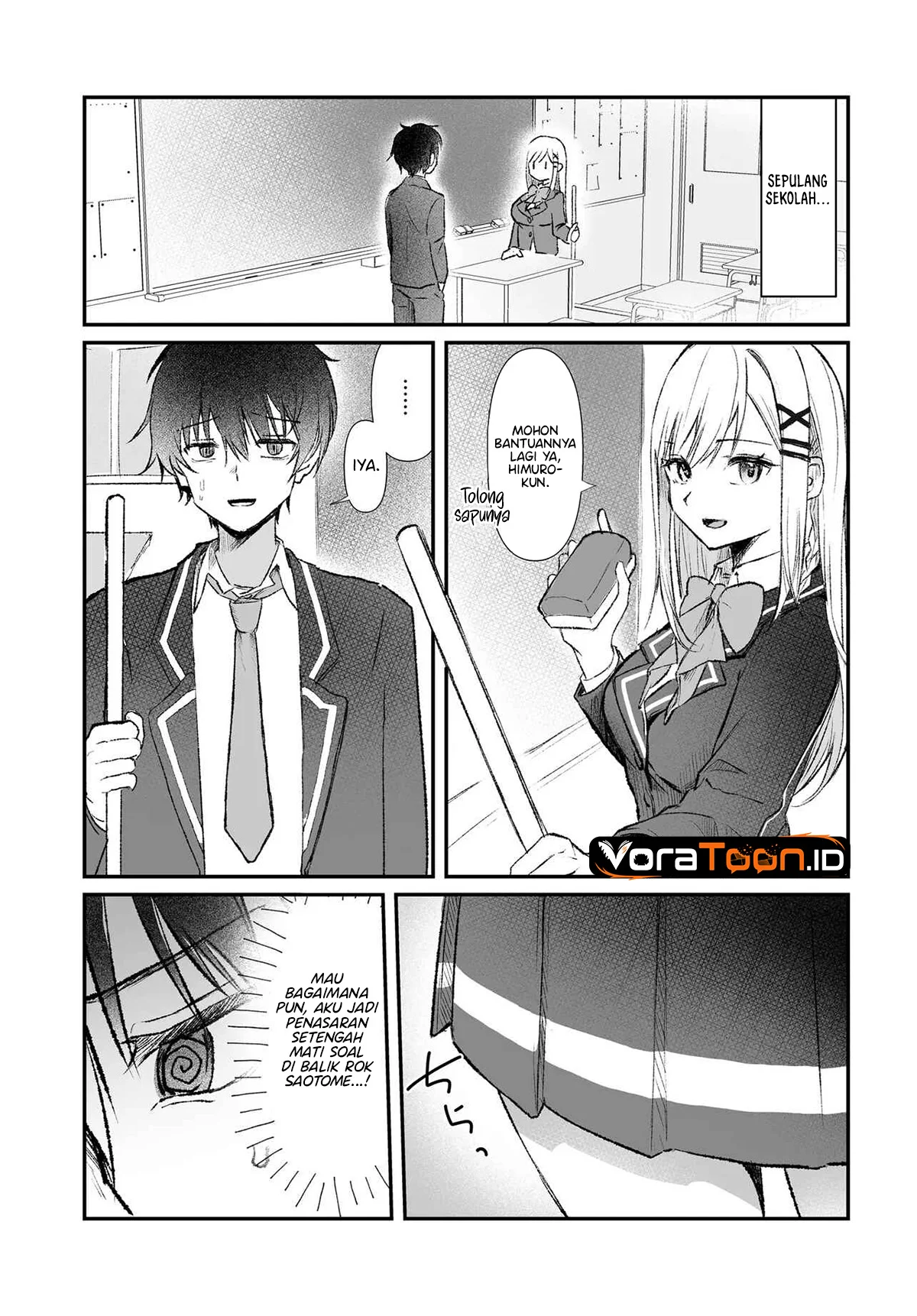 Tonari no Seki no Seijo-sama wa Ore ni Kossori Skirt no Naka wo Oshiete Kureru Chapter 2 Gambar 6