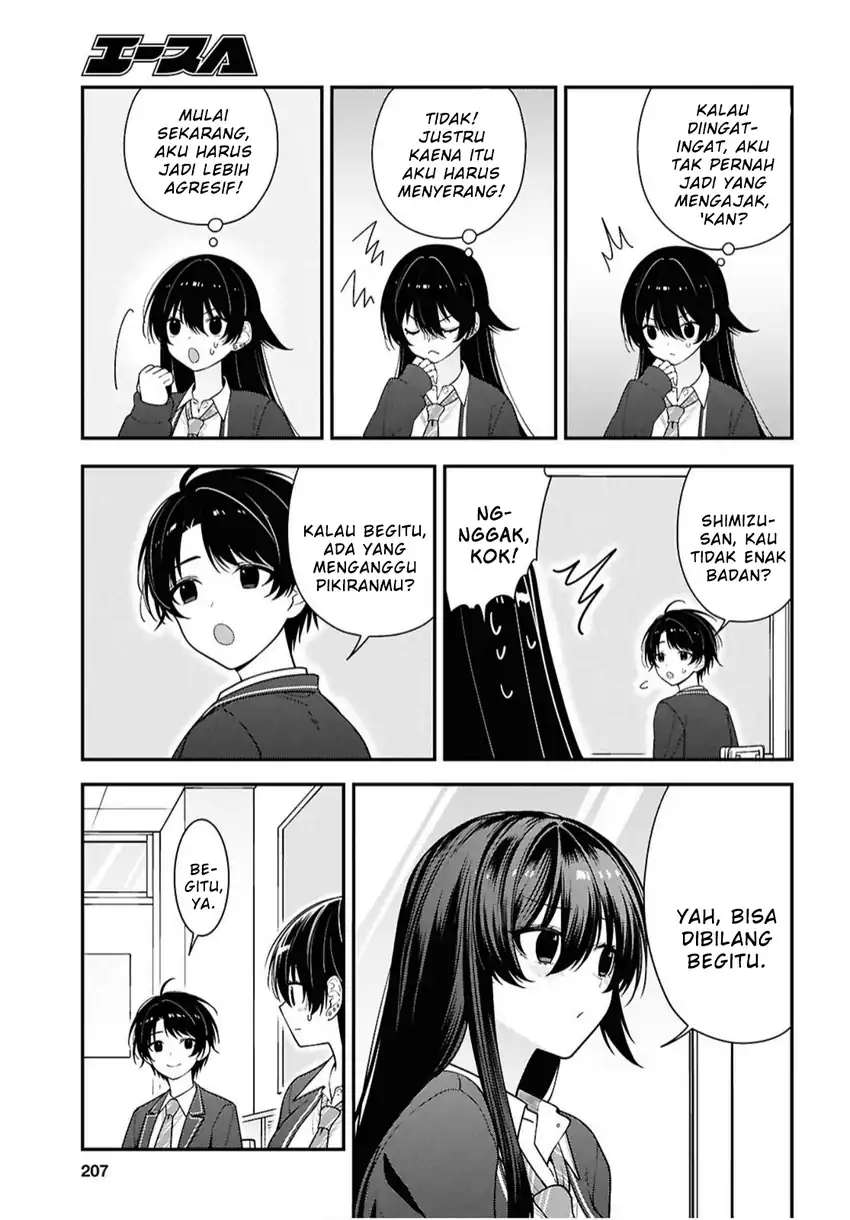 Tonari no Seki no Yankee Shimizu-san ga Kami o Kuroku Sometekita Chapter 17 - Halaman 9
