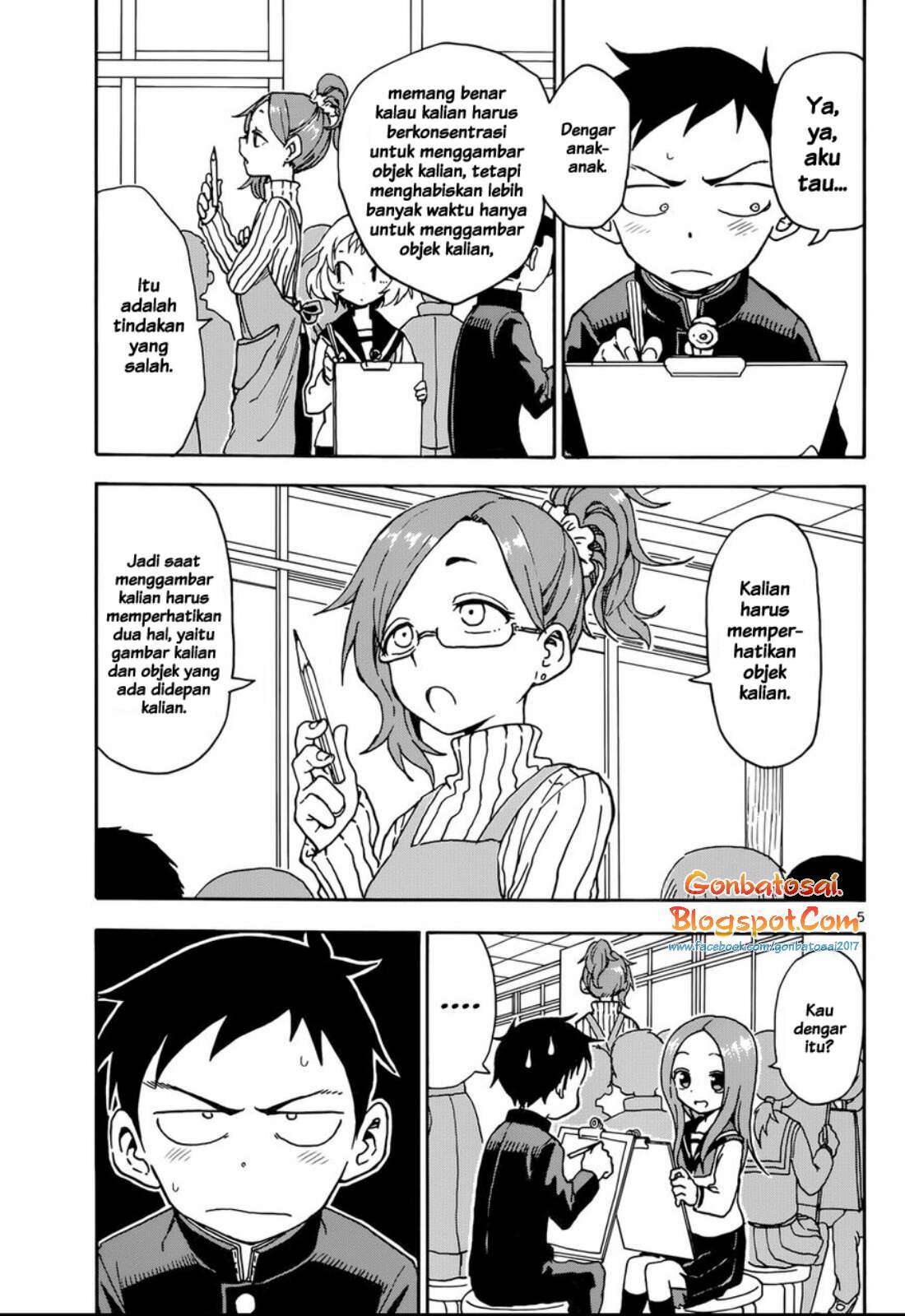 Karakai Jouzu no Takagi-san Chapter 50 Gambar 6